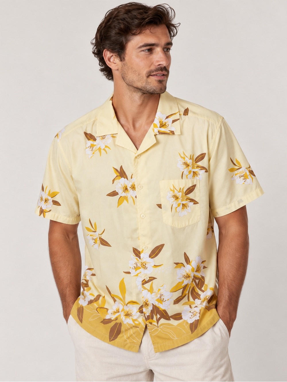 Hudson North Floral Camp Collar Shirt | Size Medium